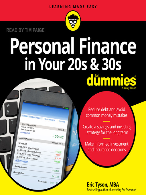 Title details for Personal Finance in Your 20s and 30s for Dummies by Eric Tyson, MBA - Wait list